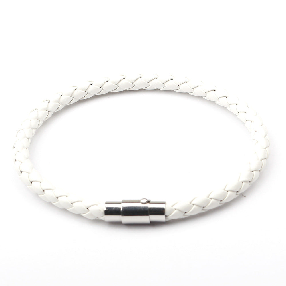 Wholesale Magnetic Leather Cord Braided Bracelet